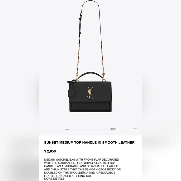 YSL sunset medium top handle bag - Picture 2 of 16